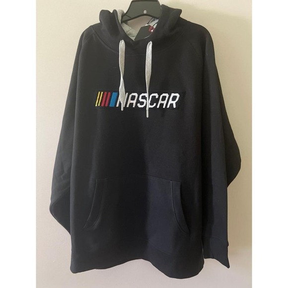 Men's NASCAR Victory Chenille Black Pullover Hoodie 2XL NWT